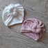 Turban bonnet nœud, buns ou simple personnalisable Prénom brodé tissu sweat fourré et chaud 15 couleurs